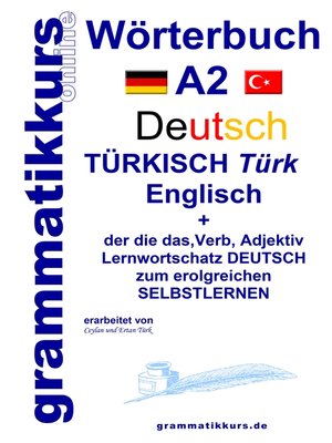 cover image of Wörterbuch Deutsch--Türkisch--Englisch Niveau A2